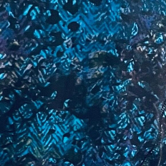 SNOSKINS Zip Jacket Back Hidden Pocket Animal Print Blues Purple EUC SZ Med - Picture 5 of 7